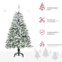 Künstlicher Weihnachtsbaum Christbaum 120cm 200 Spitzen Kunstkiefer Kunstschnee