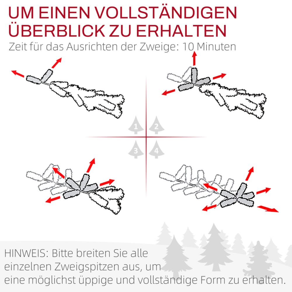 Künstlicher Weihnachtsbaum Christbaum 150cm 1724 Spitzen Grün