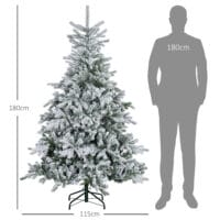 Künstlicher Weihnachtsbaum Christbaum 180cm 1321 Spitzen mit Kunstschnee