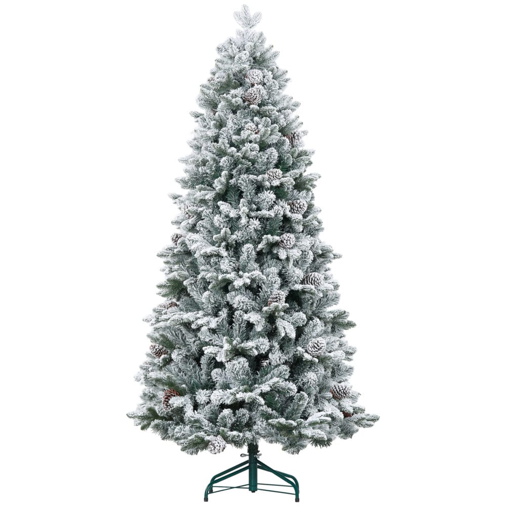 Künstlicher Weihnachtsbaum Christbaum 180cm 1489 Spitzen mit Kunstschnee