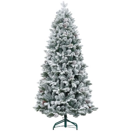 Künstlicher Weihnachtsbaum Christbaum 180cm 1489 Spitzen mit Kunstschnee