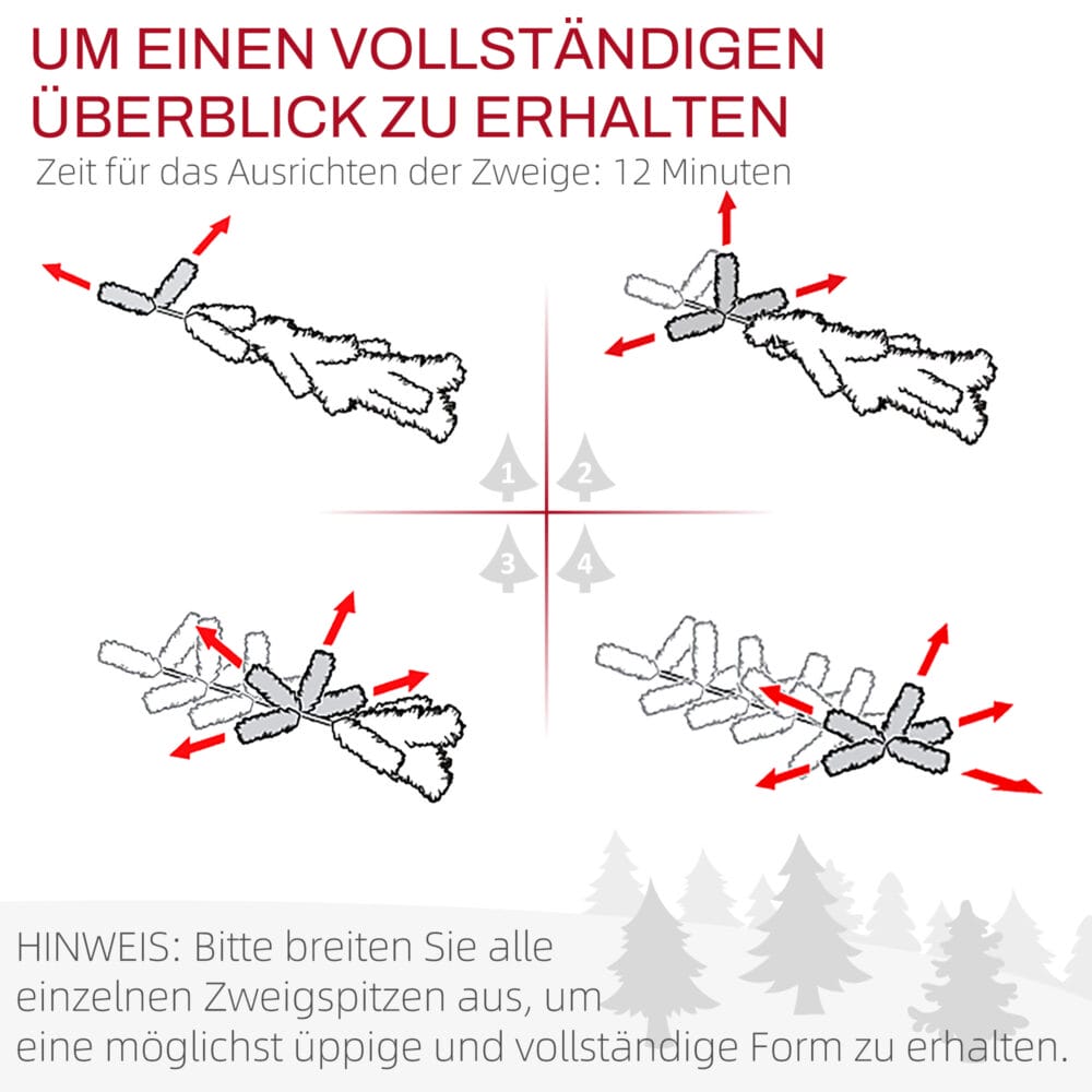 Künstlicher Weihnachtsbaum Christbaum 180cm 2380 Spitzen Grün