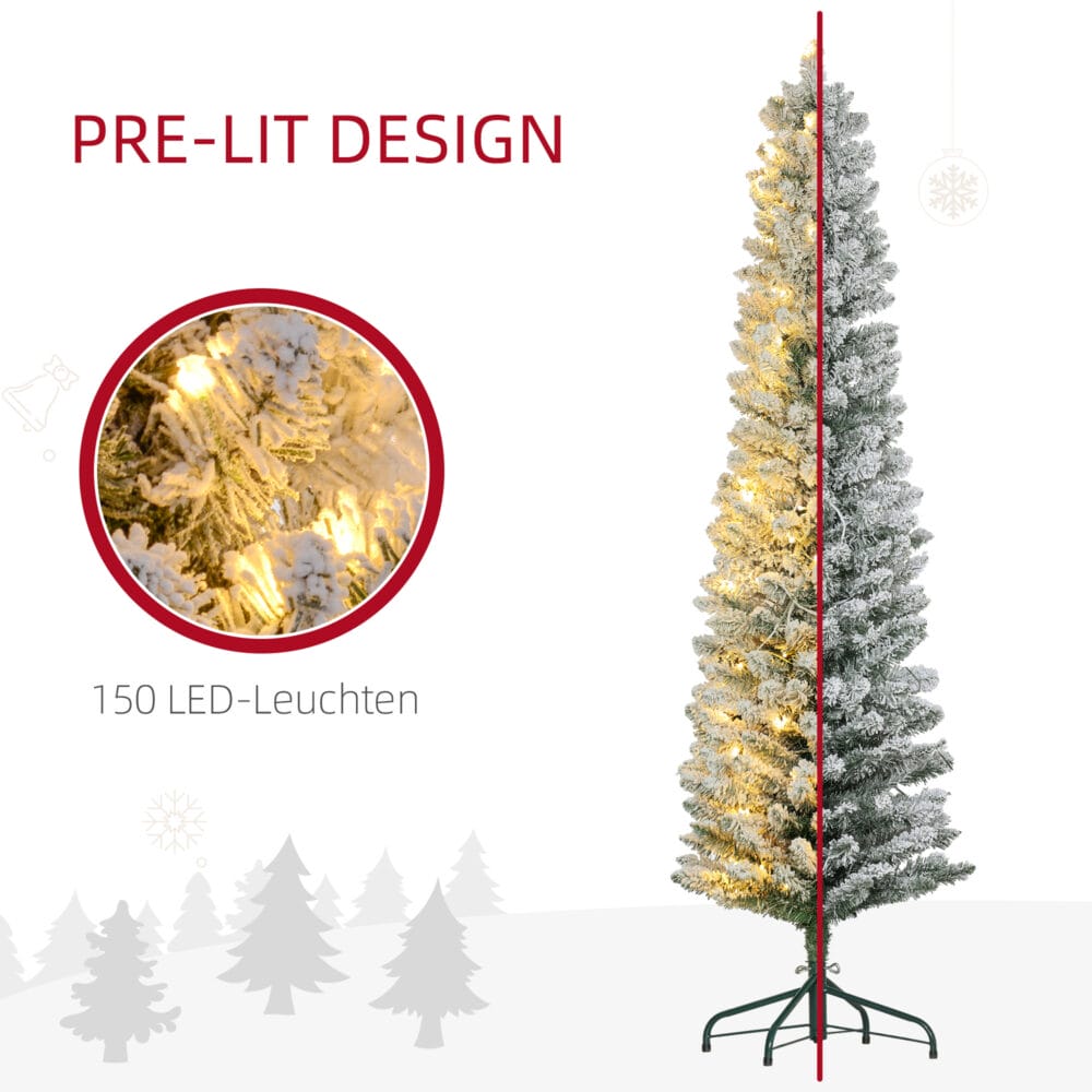 Künstlicher Weihnachtsbaum Christbaum 180cm 329 Spitzen 150 LEDs