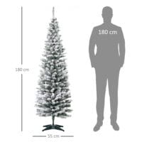 Künstlicher Weihnachtsbaum Christbaum 180cm 390 Spitzen mit Kunstschnee