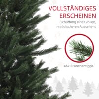 Künstlicher Weihnachtsbaum Christbaum 180cm 467 Spitzen