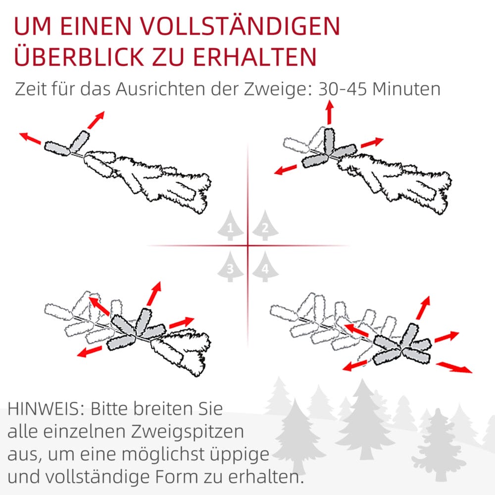 Künstlicher Weihnachtsbaum Christbaum 180cm 467 Spitzen