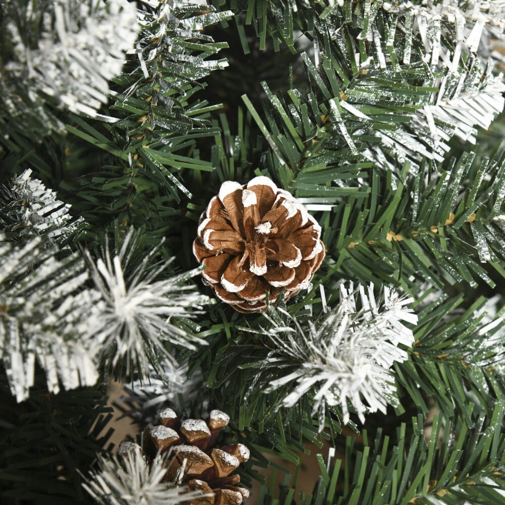 Künstlicher Weihnachtsbaum Christbaum 180cm 630 Spitzen mit Kunstschnee