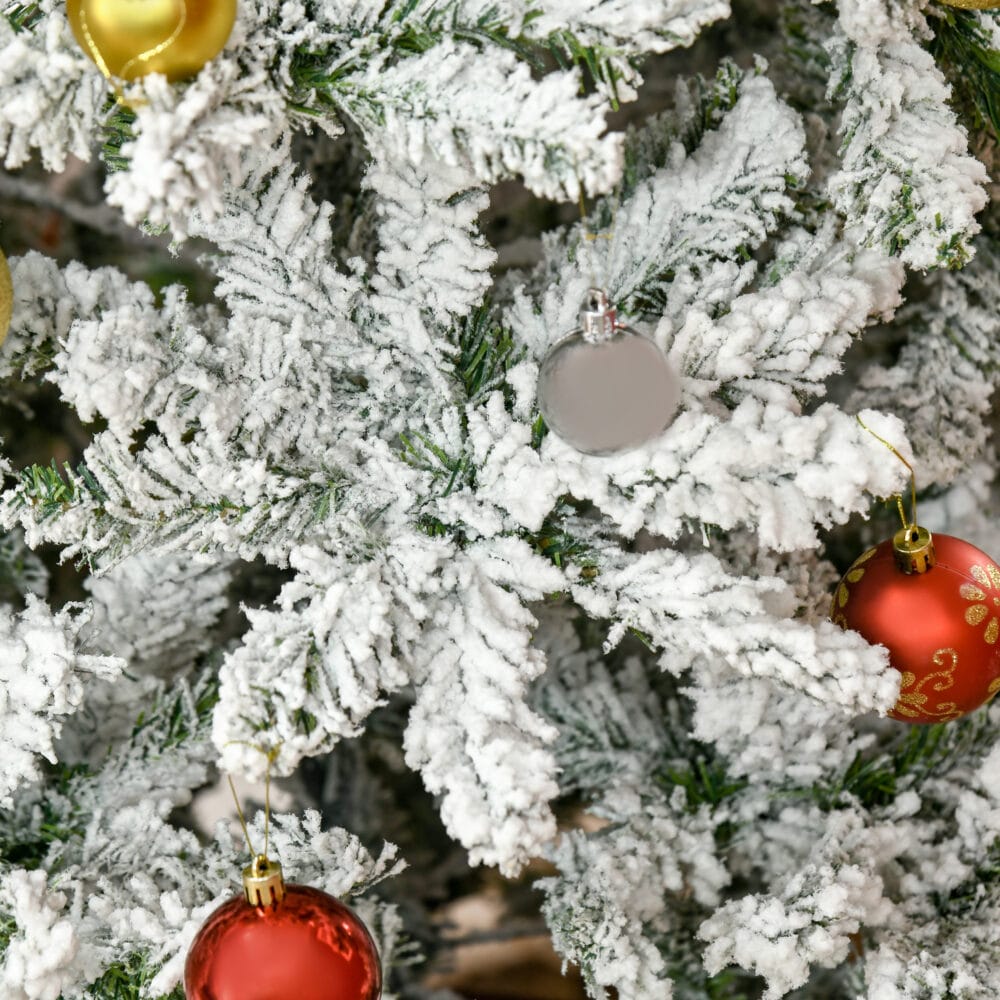 Künstlicher Weihnachtsbaum Christbaum 180cm 750 Spitzen mit Kunstschnee