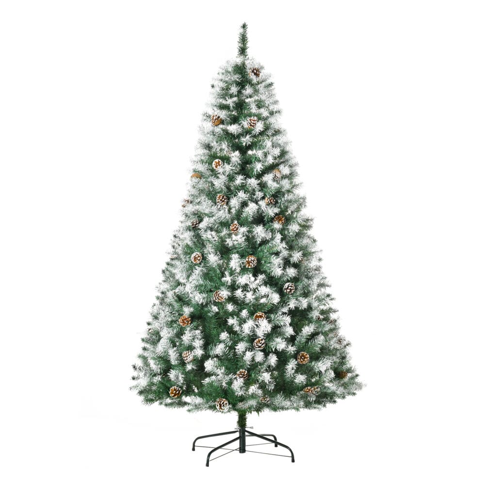 Künstlicher Weihnachtsbaum Christbaum 180cm 800 Spitzen mit Kunstschnee