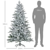 Künstlicher Weihnachtsbaum Christbaum 180cm 994 Spitzen mit Kunstschnee