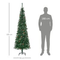 Künstlicher Weihnachtsbaum Christbaum 195cm 556 Spitzen 25 Zapfen