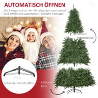 Künstlicher Weihnachtsbaum Christbaum 210cm 2154 Spitzen 700 LEDs