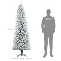 Künstlicher Weihnachtsbaum Christbaum 210cm 687 Spitzen mit Kunstschnee