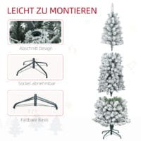 Künstlicher Weihnachtsbaum Christbaum 210cm 687 Spitzen mit Kunstschnee