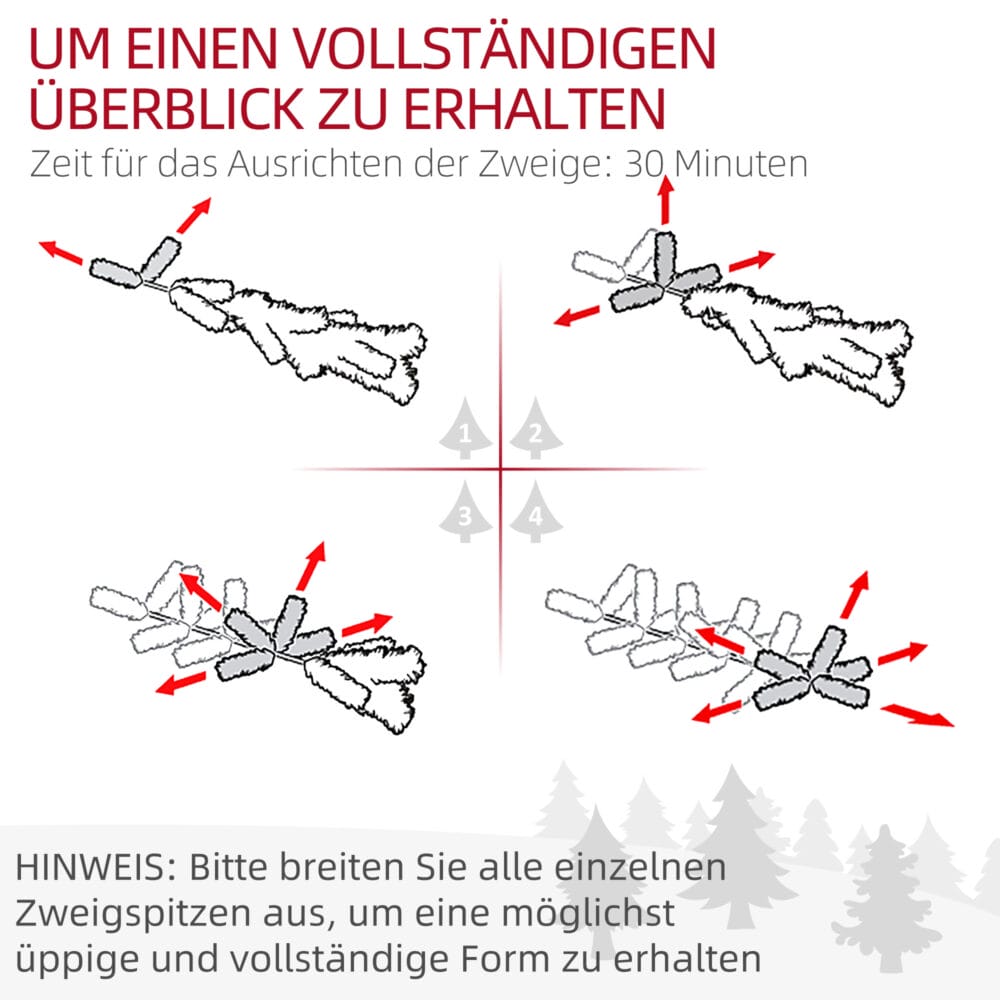 Künstlicher Weihnachtsbaum Christbaum 210cm 687 Spitzen mit Kunstschnee