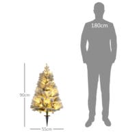 Künstlicher Weihnachtsbaum Christbaum 90cm 151 Spitzen 2er-Set 100 LEDs