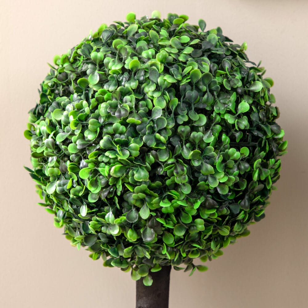 Kunstpflanze Buchsbaum im 2er-Set, 60 cm hoch, naturgetreu.
