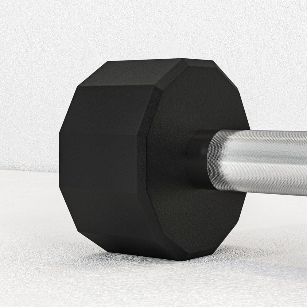 Rutschfestes Kurzhantel-Set 10kg aus Metall in Schwarz.
