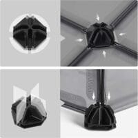 Laufstall Meerschweinchen Gehege Modular Metall Grau