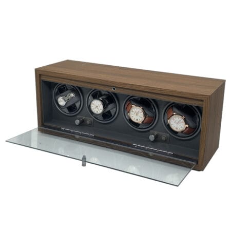 Led Uhrenbeweger für 4 Uhren Holz 5 Modi