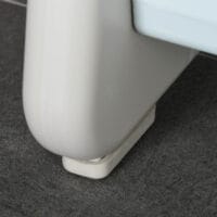 Blauer Lernturm für Kinder im Montessori Stil mit 2 Stufen, fördert Selbstständigkeit in der Küche oder Bad.