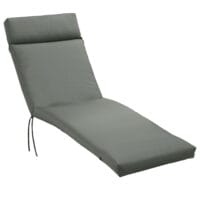 Dunkelgraues weiches Liegenpolster für Sonnenliegen, bietet optimalen Komfort und eine stilvolle Optik im Outdoor-Bereich.