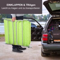 Wetterfester und einfach zusammenklappbarer Liegestuhl.