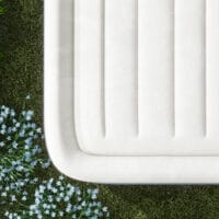 Luftmatratze für 2 Personen, mit Elektropumpe, 203x152x46 cm, Farbe Hellblau.
