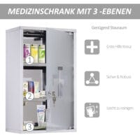 Medizinschrank Hausapotheke Erste-Hilfe-Schrank mit Schloss