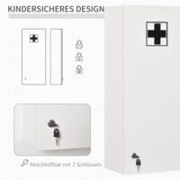 Medizinschrank Hausapotheke Erste-Hilfe-Schrank mit Schloss