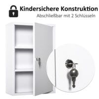 Medizinschrank Hausapotheke Erste-Hilfe-Schrank mit Schloss