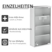 Medizinschrank Hausapotheke Erste-Hilfe-Schrank mit Schloss