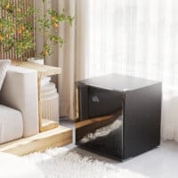 Ein Mini-Gefrierschrank und Gefrierer mit 35 Litern Fassungsvermögen und Temperaturregelung.