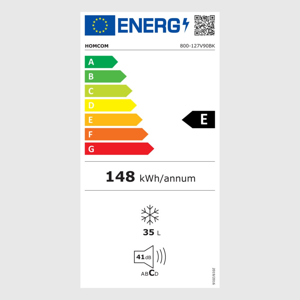 Ein Mini-Gefrierschrank und Gefrierer mit 35 Litern Fassungsvermögen und Temperaturregelung.