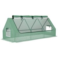 Mini-Gewächshaus UV-beständig, ideal für Pflanzenanzucht, Farbe Grün.