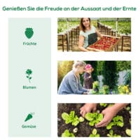 Mini-Gewächshaus UV-beständig, ideal für Pflanzenanzucht, Farbe Grün.