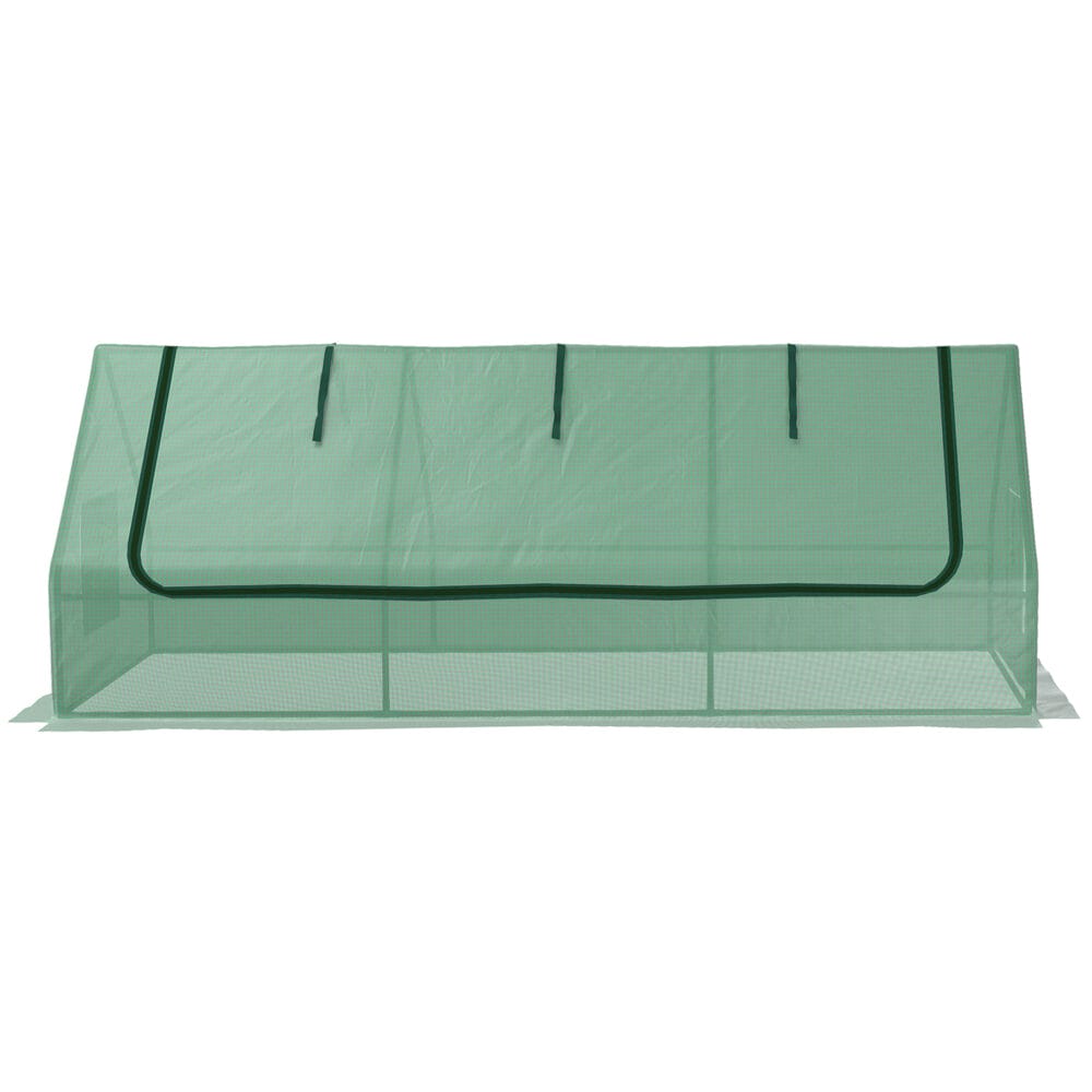 Mini-Gewächshaus UV-beständig, ideal für Pflanzenanzucht, Farbe Grün.
