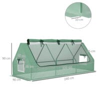 Mini-Gewächshaus UV-beständig, ideal für Pflanzenanzucht, Farbe Grün.