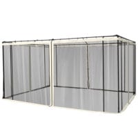 Schwarzes Moskitonetz mit 4 Seitenteilen für 3x4m Pavillon.