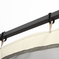 Schwarzes Moskitonetz mit 4 Seitenteilen für 3x4m Pavillon.