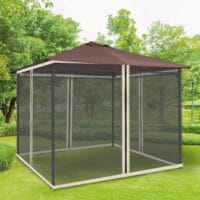 Moskitonetz mit Reißverschlusssystem für 3x3m Pavillon.