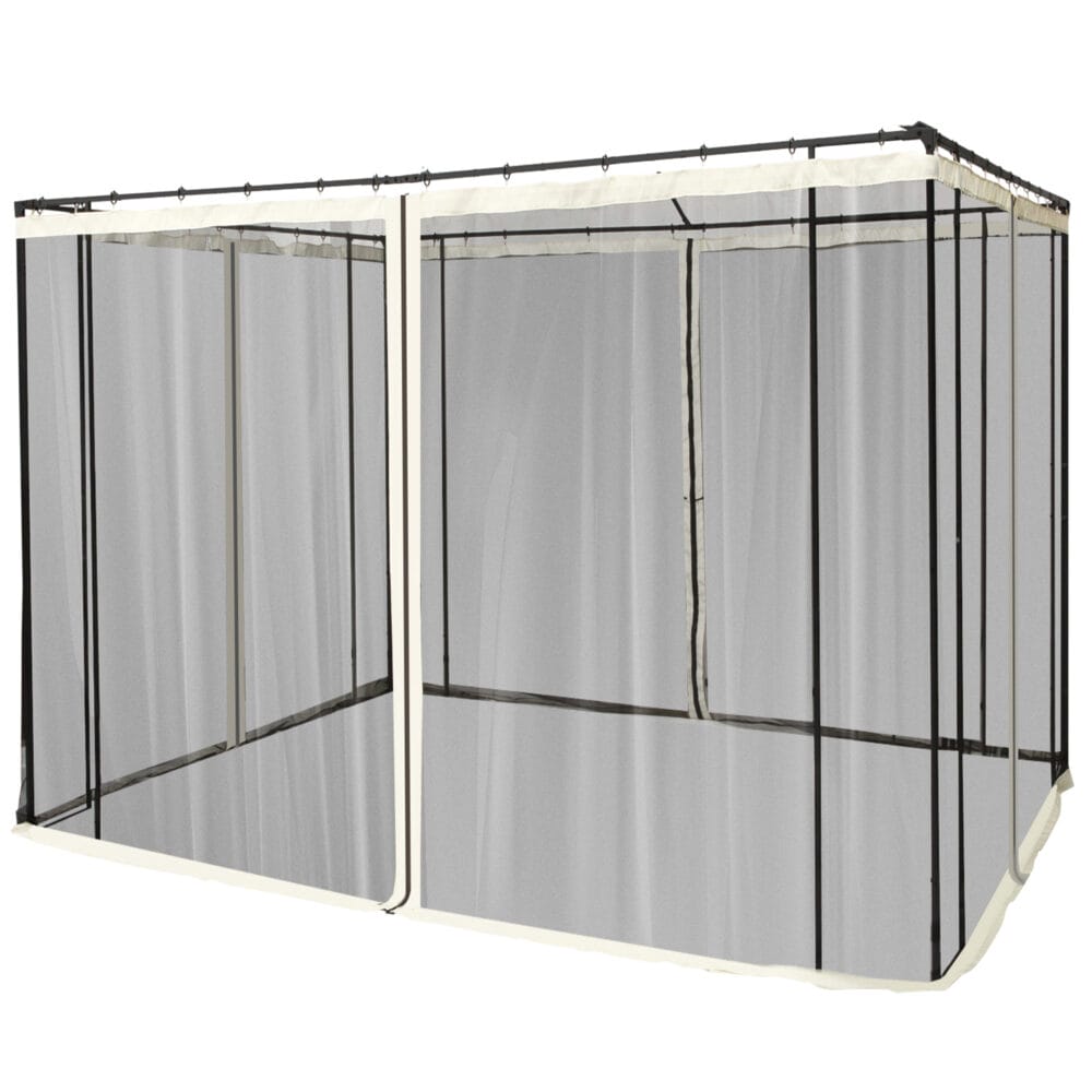 Moskitonetz mit Reißverschlusssystem für 3x3m Pavillon.