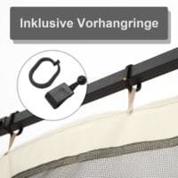 Moskitonetz mit Reißverschlusssystem für 3x3m Pavillon.