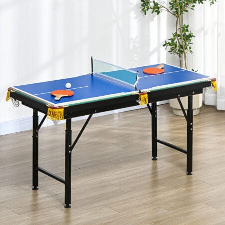 2-in-1 Multigame Spieletisch für Tischtennis und Billard, idealer Spieltisch für Kinder und Erwachsene.