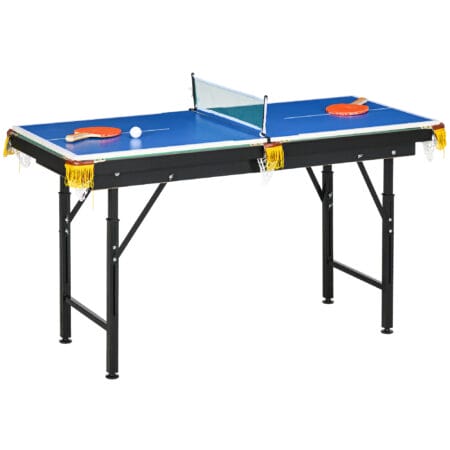 2-in-1 Multigame Spieletisch für Tischtennis und Billard, idealer Spieltisch für Kinder und Erwachsene.