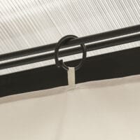 Beiger, wetterfester Pavillon 3x4m mit Seitenteilen.