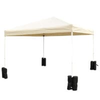 Robustes 4er-Set schwarze Pavillon-Standfüße.