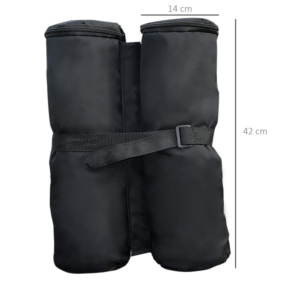 Robustes 4er-Set schwarze Pavillon-Standfüße.