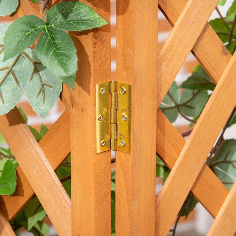 Pflanzkasten mit Rankhilfe für Garten und Terrasse, Farbe Braun.