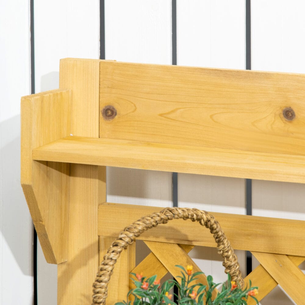 Pflanztisch mit Edelstahlbecken, modern und praktisch, Farbe Braun.
